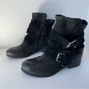 Miz Mooz Women’s Shane Black Leather Ankle Boots - Sz 37 (6.5)